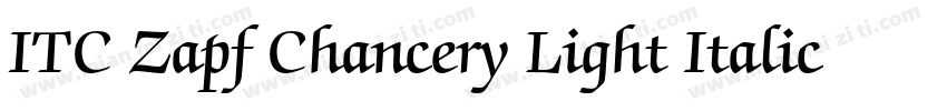 ITC Zapf Chancery Light Italic字体转换